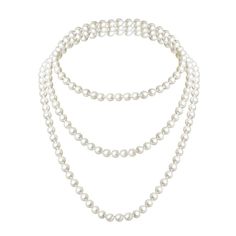 PRICES MAY VARY. Elegant Pearl Necklace: This necklace features a lustrous strand of 8mm pearls that exudes timeless sophistication and elegance. Hypoallergenic Design: this necklace is hypoallergenic, ensuring a comfortable wear for sensitive skin. Versatile Length: With a generous length of 180cm (approximately 70 inches), this necklace offers versatility to be worn as a single, double, or triple strand. Effortless Style: Whether paired with a casual outfit or formal attire, this pearl necklac Cheap Vintage Single Strand Pearl Necklace, Classic Adjustable Pearl Necklace For Party, Elegant Formal Beaded Necklaces With 8mm Beads, Elegant Party Necklace With 8mm Beads, Elegant Long Necklace With 8mm Beads, Elegant Pearl Beaded Necklaces With 8mm Beads, Elegant Wedding Necklace With 108 Beads, Elegant Adjustable Necklace With 8mm Beads, Elegant Party Necklace With 108 Beads