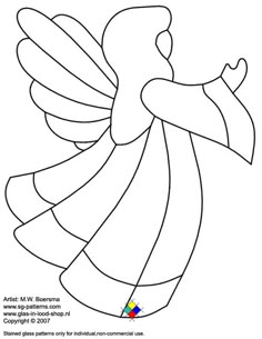 the outline of an angel with wings