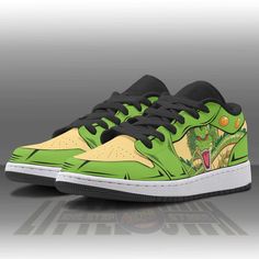 Shenron Jd Low Top Sneakers Custom Dragon Ball Anime Shoes Lightweight construction with breathable mesh fabric provides a comfortable and flawless fit. Dragon Ball Shoes, Ball Shoes, Anime Shoes, Shoes Custom, Low Top Sneakers, Fall Shoes, Sneaker Collection, Anime Dragon Ball, Designer Sneakers