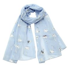 Women Fashion Coconuts Foil Printed Scarf Wrap Silk Shawl Travel Scarves Feature: 100% brand new and high quality. Quantity:1PC High quality and fashion Its special design will make you look unique Elegant design, you can wear in many ways, when you need at any time It is a good gift for your lover,family,friend and coworkers Material:Chiffon Size: One Size.  Color: Blue.  Gender: female.  Age Group: adult. Cashmere Scarf Women, Silk Scarf Wrap, Large Silk Scarf, Travel Scarf, Scarf Material, Winter Shawl, Scarf Women Fashion, Head Wrap Scarf, Fall Scarves