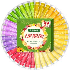 PRICES MAY VARY. 🍇【12 Natural Flavored】This set of lip balm comes in 12 flavours: rose , grape, peach, strawberry, watermelon, orange, mint, mango, pineapple, vanilla, osmanthus and coconut. Each flavour is extracted from natural fruits and plants to moisturise and repair. 3 sticks of each flavour, 4.2g/0.15oz per lip balm. Each lip balm is individually wrapped with a separate seal for cleanliness and hygiene. 🍍【Natural and Safe】The ingredients in lip balm in bulk are Coconut Oil、 Petrolatum、 Lip Infection, Homemade Beeswax Lip Balm, Women Stocking Stuffers, Burst Bees Lip Balm, Herbal Lip Balm, Pineapple Lip Balm, Peach Strawberry, Coconut Lip Balm, Bulk Gifts