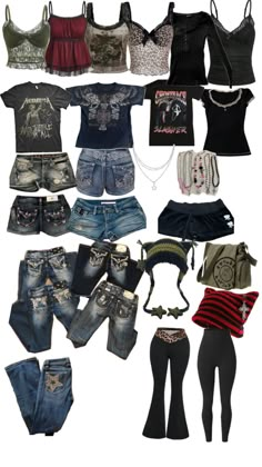 Grunge Emo Outfits, 2000s Fashion Inspiration, Mcbling Fashion, 2000s Clothes, 2000s Grunge, Outfit Inspo Casual, Emo Outfits