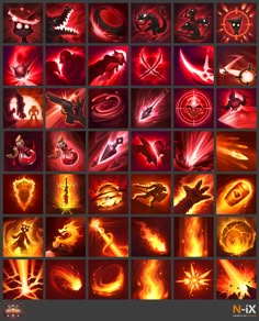 many different types of fire and flames