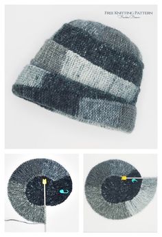 the instructions to make a knitted hat with yarn and buttons for knitting or crocheting