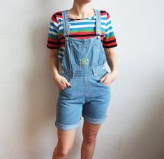 Vintage Denim Overalls Unisex Shortalls Overalls Shorts Jeans | Etsy Kidcore Overalls, Healing Hearts, Womens Denim Overalls, Corduroy Blouse, Womens Overalls, Overalls Shorts, Fashion Pic, Style Overalls, Overalls Outfit