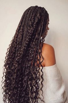 Bohemian Braids (Boho Box Braids) Box Braids Hairstyles For Black Women, Girls Hairstyles Braids, Girls Braids, Braids For Black Women, African Braids, Braided Hairstyles For Black Women