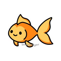 an orange fish with a smile on it's face