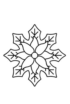 a black and white drawing of a snowflake