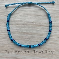 This Bracelet Was Handmade By Me High Quality Glass Seed Beads And Wax Coated Cord Used, Waterproof & Adjustable! Clear Light Blue And Metallic Navy Seed Beads With Light Blue Cord Sizing The Beaded Portion Is Approximately 5 Inches Both End Cords Are Approximately 3 Inches Can Also Be Made As An Anklet I Do Custom Anklets, Bracelets, And Necklaces! Casual Beaded Bracelet With Faceted Beads For Beach, Adjustable Faceted Beaded Bracelets For Beach, Casual Blue Beaded Bracelet With Faceted Beads, Elegant Blue Friendship Bracelets With Colorful Beads, Casual Blue Jewelry With Tiny Beads, Blue Beaded Friendship Bracelets For Jewelry Making, Adjustable Faceted Beads Bracelet For Beach, Blue Faceted Beads Friendship Bracelets As Gift, Casual Blue Beaded Bracelets With Spacer Beads