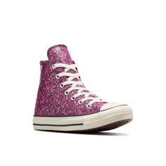 These women's shoes from Converse have a glitter-coated upper bringing party-ready vibes to any outfit!Click this FOOTWEAR GUIDE to find the perfect fit and more! These women's shoes from Converse have a glitter-coated upper bringing party-ready vibes to any outfit!Click this FOOTWEAR GUIDE to find the perfect fit and more! FEATURES Glitter upper Cushioned lining for comfortDETAILS Synthetic upper Mesh lining Foam midsole Rubber outsole Plain toe Lace-up Closure Foam footbed Multi-directional outsole Spot clean Imported Size: 9. Color: Orchid Abyss. Gender: female. Age Group: adult. Converse 70, Converse Chuck Taylor All Star, High Top Shoes, Shoe Size Chart, Chuck Taylor All Star, Chuck Taylors, All Star, High Tops, Athletic Shoes