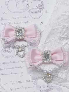 Add a touch of elegance to your hairstyle with our bow-shaped hair clips. These charming accessories are beautifully adorned with delicate lace or other decorative elements, making them the perfect addition to any outfit. Whether you're aiming for a cute and playful look or a more sophisticated style, these hair clips are versatile enough to complement any ensemble. Each purchase includes one pair of hair clips, ensuring you have a matching set to complete your look. Elevate your accessory game Cute Hair Pieces, Coquette Hair Clips, Cute Core Accessories, Elegant Adjustable Hair Accessories With Decorative Bow, Elegant Pink Hair Accessories With Bow, Pink Hair Accessories With Decorative Bow For Wedding, Pink Decorative Bow Hair Accessories For Wedding, Elegant Bow Tie Hair Accessories As Gift, Elegant Hair Accessories With Bow Tie For Gifts