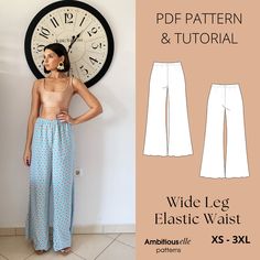 📏SIZES XS - 3XL PLEASE NOTE: To access your pattern files, you will need a reader program. We recommend using Adobe Reader, which you can download for free here: https://get.adobe.com/reader/ You are advised to open your files on a PC/laptop instead of a mobile. This way you can use all features of Adobe Reader.  🧵SKILL LEVEL Beginner 📥FORMAT Digital files. No physical pattern will be sent to you.  📥YOU WILL RECEIVE: - Sewing Pattern in A4 (25 pages), US letter (25 pages), A0 (1 page, to be Sewing Pattern Trousers, Elastic Waist Pants Pattern, Trousers Sewing Pattern, Pattern Trousers, Jean Rose, Light Pink Jeans, Pants Sewing, Pants Sewing Pattern, Jeans Fabric