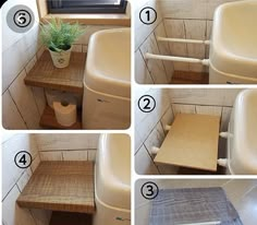 instructions for how to install a toilet seat in a small bathroom with step stools