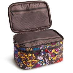 Organize your beauty essentials in style with our Brush Up Cosmetic Case. Designed for the modern makeup enthusiast, this versatile case offers the perfect blend of functionality and elegance to keep your cosmetics and brushes organized and accessible. Whether you're traveling, heading to the gym, or simply need a stylish and functional way to organize your beauty essentials at home, this case offers the perfect solution. Vera Bradley Brush Up Cosmetic Case Bag in Colorful Bouquet Black/Purple Modern Makeup, Fleece Patterns, Backpack Lunch Bag, Duffel Bag Backpack, Colorful Bouquet, Belt Purse, Stocking Stuffer Gifts, Toiletry Bag Travel, Scarf Jewelry