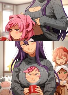 Yuri Ddlc Fanart, Sejarah Asia, Yuri Comics, Couple Stuff, Doki Doki Literature Club, Yuri Anime, Literature Club, Very Funny Pictures, Doki Doki