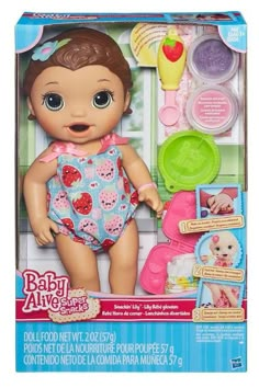 the baby alive doll is in its box