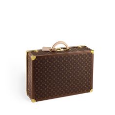 LOUIS VUITTON® - Alzer 65 - Vuittonite Lv Suitcase, Louis Vuitton Luggage, Travel Trunk, Round Leather, Louis Vuitton Official, Female Travel, Louis Vuitton Handbags, Monogram Canvas, Leather Handle