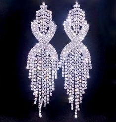 Wedding Jewelry - Silver Rhinestone Bridal Earrings Crystal Bridal Earrings, Silver Wedding Jewelry, Rhinestone Bridal, Rhinestone Wedding, Silver Rhinestone, Faceted Crystal, Wedding Earrings, Bridal Earrings, Exquisite Design