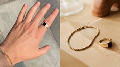 3 Ways to Wear Men's Jewelry—by a Guy Who Knows | Mejuri 3 Ways To Wear, Ring Bracelet Chain, Mens Gold Jewelry, Plain T Shirt, White Crew Neck, Gold Chain Jewelry, A Guy Who, T Shirt And Jeans, Plain Tshirt