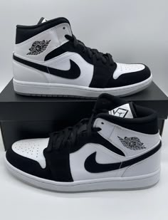 Brand new with box Air Jordan 1 Womans, Jordan 4 Retro Oreo Women, Jordan 1 Mid University Black White, Luxury Black Jordan Shoes For Light Sports, Air Jordan 1s Panda, Nike Jordabs, Teen Shoes 2021 Trends, Nike Air Jordan 1 Mid White Shadow, Nike Shoes Jordans Air Force 1