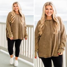 Stay cozy and cute in our NEW pullover! Indulge in the comfort of this raw edge, acid wash, longer-sleeved pullover! The lovely mocha hue adds sass to your wardrobe, while the round hem provides a stylish touch! Perfect for lounging or enjoying a day out on the town! 100% Cotton 42 Year Old Women, Model Fits, Stay Cozy, Acid Wash, Raw Edge, Women Style, Womens Fashion Casual, Affordable Fashion, Different Styles