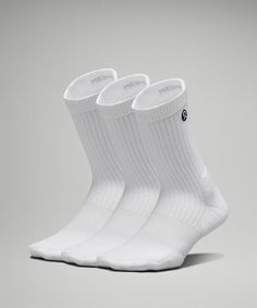 Women's Daily Stride Ribbed Comfort Crew Socks *3 Pack | Women's Socks | lululemon Melbourne Trip, Work Yoga, Trendy Socks, Women's Socks, Dress Bra, Back Women, Cool Socks, Business Casual Outfits, Lululemon Women