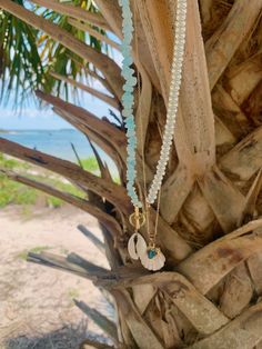 Oahu aqua and pearl necklace – Coastal Beads by Rebecca Half Necklace, Beachy Necklace, Aqua Gemstone, Coastal Jewelry, Surf Jewelry, Tropical Jewelry, Beachy Jewelry, Jewelry Photoshoot, Beach Necklaces