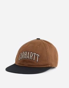 Carhartt has been making tough-as-nails workwear since the railroad days (seriously, the brand launched its signature bib overalls in 1889). Its Work in Progress label reimagines old-school pieces with a modern vibe, like this six-panel baseball cap finished with an embroidered logo.Cotton.Imported.Select stores. Men’s Hat, Men’s Hats, Guys Hats, Carhartt Cap, Carhartt Hat, Mens Hats, Tough As Nails, Carhartt Work In Progress, Bib Overalls