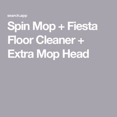 the spin mop and fiesta floor cleaner plus extra mop head is shown in white