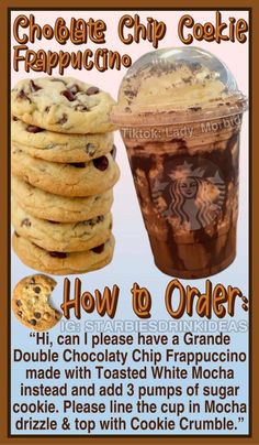 chocolate chip cookie frappuccino and how to order