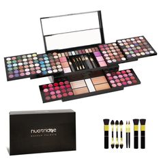 PRICES MAY VARY. 【Easily Portable Compact Kit】Size:6.2” * 8.7” *2.7”, Retractable compartments,nuotridge full face makeup collection set contains 132 Eyeshadows ,1 Highlighter ,40 Lip Gloss ,3 Applicators ,6 Blushes ,2Lip brushes ,4 Bronzers ,3Blush brushes and a big mirror.Perfect for travel and on-the-go use. 【Makeup Kit For Woman Full Kit 】Perfect makeup gift set for woman beginners and teen girls. It is suitable for any occasion, such as party makeup/ casual makeup/ wedding makeup etc. This Iridescent Eyeshadow, All In One Makeup, Makeup Gift Set, Christmas Presents For Girls, Professional Makeup Kit, Casual Makeup, Makeup Gift Sets, Full Face Makeup, Gift Sets For Women