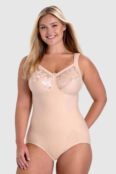 Girdles Shapewear, Miss Mary Of Sweden, Flatten Tummy, Miss Mary, Actress Images, Stretch Cotton Fabric, Lace Body, Shapewear Bodysuit, Women's Shapewear