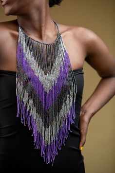 Unique African Maasai Handcrafted Beaded Necklace with an Elegant Look and Brilliant Finish. Color = Purple and Pink . Length (Around Neck) = 17 Inches/ 44 Centimeters. Length ( Downwards ) = 15 Inches / 39 Centimeters. **GET FREE SHIPPING FOR ADDITIONAL ITEMS PURCHASED. Yes, Buy Multiple Items and pay shipping for 1 item only- The rest ships Free. (No Limits on the number of Multiple items). With a faster delivery time of 3 days via DHLExpress, Worldwide. Ordinary/Standard Shipping also availab Purple Colorful Beads Festival Jewelry, Long Purple Beaded Necklace With Colorful Beads, Purple Jewelry With Colorful Beads For Festival, Purple Beaded Chain Jewelry For Festival, Purple Large Beads Jewelry For Festival, Artisan Purple Necklaces For Festivals, Bohemian Purple Beaded Chain Necklace, Unique Purple Beaded Necklace With Colorful Beads, Purple Bohemian Beaded Chain Necklace