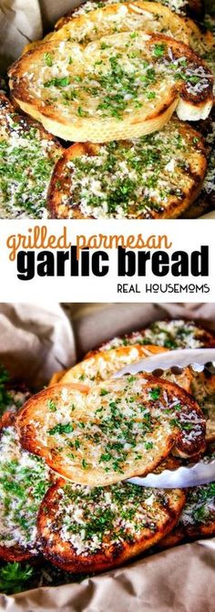 grilled parmesan garlic bread is an easy and delicious appetizer for the whole family