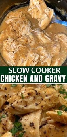 Slow Cooker Chicken & Gravy – a simple, flavorful meal with chicken, gravy packets, and soup. Perfect for busy weeknights! (slow cooker chicken and gravy) Slow Cooker Chicken And Gravy, Crockpot Chicken And Gravy, Relleno Casserole, Chicken Breast Slow Cooker, Chicken And Gravy, Chili Relleno