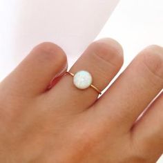 White Opal ring 14K Solid Gold Square Ring Dainty Gold | Etsy Delicate White Moonstone Ring In 14k Gold, Dainty White Solitaire Birthstone Ring, Dainty White 14k Gold Jewelry, Delicate White Gemstone Rings, White Solitaire Dainty Rings, Stackable 14k Gold Crystal Ring, Adjustable 14k Gold Opal Ring Gift, White Delicate Opal Ring For Gift, Dainty White Solitaire Ring