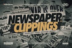 newspaper clippings are stacked on top of each other in an advertisement for newspapers