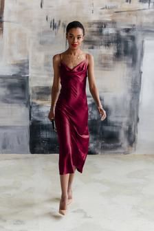 Wine silk slip midi dress Silk slip trends dress bridesmaid | Etsy Slip Prom Dress, Silk Dress Short, Style Silk Dress, Slip Midi Dress, Silk Cami Dress, Wine Dress, Slip Dress Silk, Outfit Street Style, Pajamas Silk