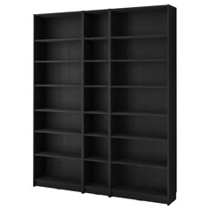 an open bookcase with shelves on each side and two doors at the bottom,