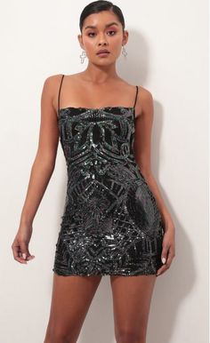 Black Mini Dress With Contrast Sequin For Prom, Embellished Black Bodycon Dress For Prom, Black Embellished Bodycon Dress For Prom, Black Mini Length Sequin Prom Dress, Black Contrast Sequin Dress For Club, Black Sequined Mini Dress For Prom, Black Sequin Dress For Club And Party Season, Black Sequin Dress For Night Out, Black Sequin Mini Dress For Party Season