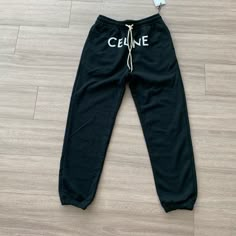 Brand New With Tag Attached. Very Thick, Soft Material In A Size Medium Celine Sweatpants, Celine Pants, Travel Pants, Tie Front Cardigan, Snowboard Pants, Rayon Pants, Crochet Shirt, Ski Pants, Sweat Pants