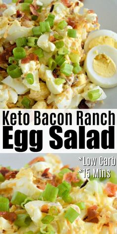 this keto bacon ranch egg salad is so good it's ready to be eaten