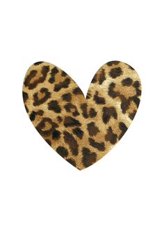 a heart shaped animal print on a white background