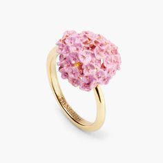 Pink Flower Ring, Flower Necklaces, Secret Language, The Language Of Flowers, Les Nereides, Flower Engagement Ring, Pink Hydrangea, Flower Packaging, Floral Collection