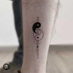 a person with a tattoo on their leg