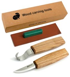 PRICES MAY VARY. Spoon Carving Set: get a sloyd knife + a hook knife + bonus eBooks "5 Easy steps to sharpen hook knife" and "How to sharpen the woodcarving knife", "How to prevent the knives from the rust". Wood Carving Set Premium Quality: no worries about the quality and durability, we manufacture long-lasting and thought through woodworking tools on the market. We take care of all woodcarvers' needs. Spoon Carving Tool Included: BeaverCraft wood carving accessory such as hook knife, also cal Whittling Tools, Best Wood Carving Tools, Spoon Carving Tools, Wood Carving Set, Carving Knife Set, Wood Spoon Carving, Whittling Knife, Simple Wood Carving, Wood Carving For Beginners