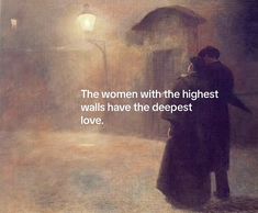 an image of a man and woman walking in the rain with words written on it