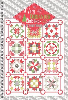 a very merry christmas quilt book with the cover in red, green and white colors