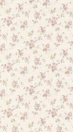 an old fashioned wallpaper with pink flowers and green trimmings on the bottom