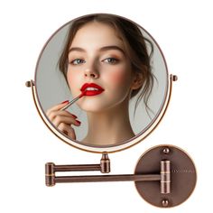 PRICES MAY VARY. 1X/10X MAGNIFYING MIRROR – Experience ultimate versatility with the ability to easily switch between magnified and standard views. With ample space for effortless grooming and makeup application, this mirror provides crystal-clear reflections that highlight every detail of your beauty routine. It's an essential addition to any vanity décor, ensuring you achieve flawless results every time. EXTENDABLE SWING ARM – The adjustable arm extends up to 13 inches from the wall, allowing Round Bathroom Vanity, Mounted Makeup Mirror, Wall Mounted Makeup Mirror, Round Bathroom, Magnifying Mirror, Vanity Decor, Makeup Mirrors, Bathroom Vanity Mirror, Makeup Application